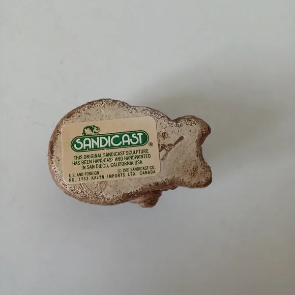 Sandicast Sleeping Mouse Figurine Signed Made in San Diego 1981 Vintage 3"x2" - Picture 5 of 6